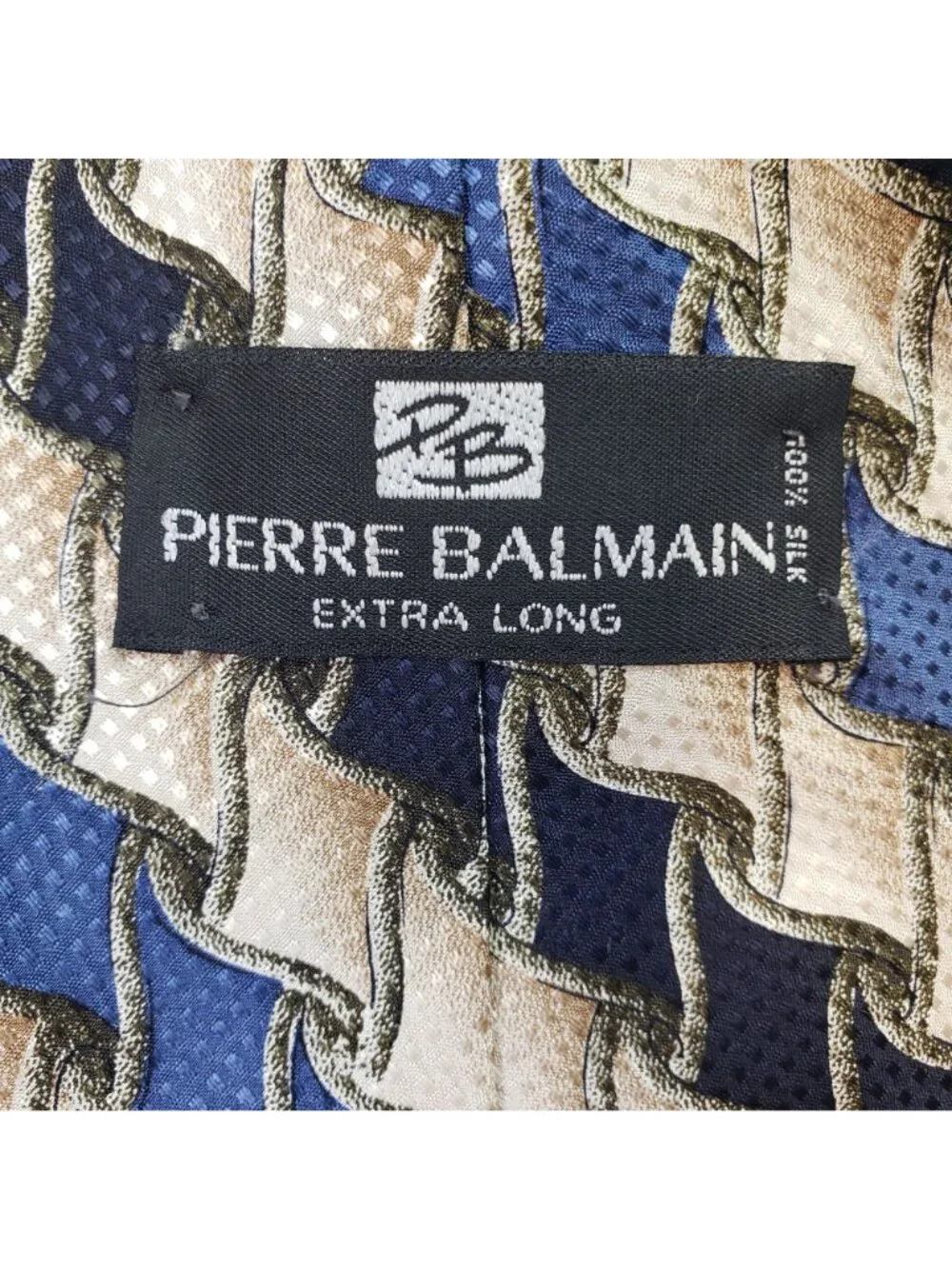 Pierre Balmain 100% Silk Tie Extra Long